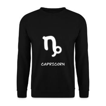 Steinbock Horoskop by HOB Products - Unisex Pullover - Schwarz - Vorne - Alina (178cm) & Michal (187cm)