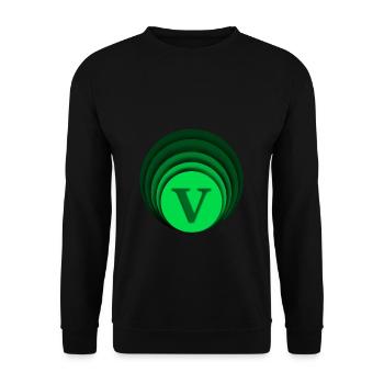 Letter V by HOB Products - Unisex Sweatshirt - black - Front - Alina (178cm) & Michal (187cm)