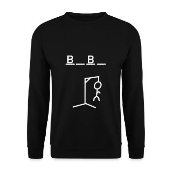 Galgenraten Hangman B_B_ by HOB Products - Unisex Sweatshirt - black - Front - Alina (178cm) & Michal (187cm)