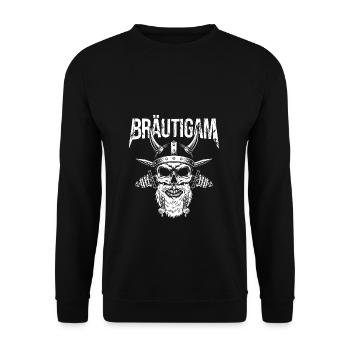 Bräutigam Jungesellenabschied JGA Ausgehen Heirat - Unisex Pullover - Schwarz - Vorne - Alina (178cm) & Michal (187cm)