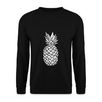 Ananas Party Festival Design Nerd Raver Geschenk R - Unisex Pullover - Schwarz - Vorne - Alina (178cm) & Michal (187cm)
