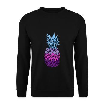Ananas Party Festival Design Nerd Raver Musik Danc - Unisex Pullover - Schwarz - Vorne - Alina (178cm) & Michal (187cm)