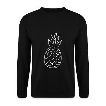 Ananas Party Festival Design Nerd Raver Musik Danc - Unisex Pullover - Schwarz - Vorne - Alina (178cm) & Michal (187cm)