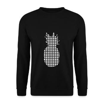 Ananas Party Festival Design Nerd Raver Musik Danc - Unisex Pullover - Schwarz - Vorne - Alina (178cm) & Michal (187cm)
