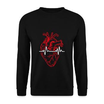 Ananas Party Festival Design Nerd Raver Musik Danc - Unisex Pullover - Schwarz - Vorne - Alina (178cm) & Michal (187cm)