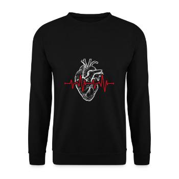 Ananas Party Festival Design Nerd Raver Musik Danc - Unisex Pullover - Schwarz - Vorne - Alina (178cm) & Michal (187cm)