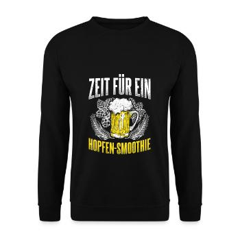 Hopfen Schmoothie Bier Brauerei Fans Geschenk Bier - Unisex Pullover - Schwarz - Vorne - Alina (178cm) & Michal (187cm)