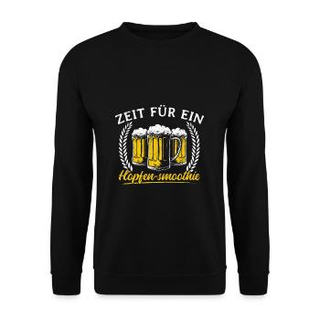 Hopfen Schmoothie Bier Kneipen Fans Geschenk Biert - Unisex Pullover - Schwarz - Vorne - Alina (178cm) & Michal (187cm)