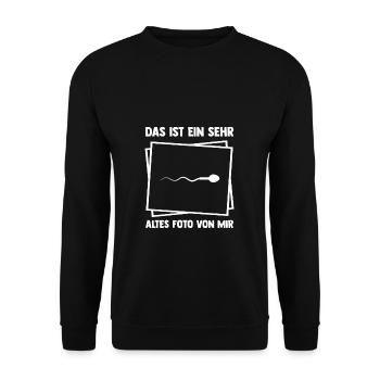 Das Ist Ein Sehr Altes Foto Von Mir Lustiges Fotog - Unisex Pullover - Schwarz - Vorne - Alina (178cm) & Michal (187cm)