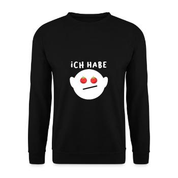 Ich habe Tomaten auf den Augen - Unisex Pullover - Schwarz - Vorne - Alina (178cm) & Michal (187cm)
