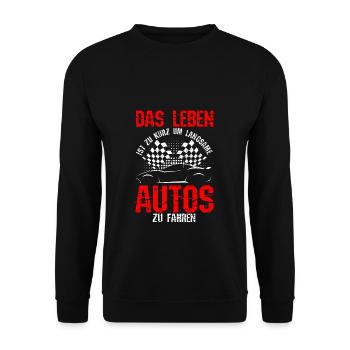 Auto Fan Tuner Sport Karre Geschenk Motorsport Lie - Unisex Pullover - Schwarz - Vorne - Alina (178cm) & Michal (187cm)