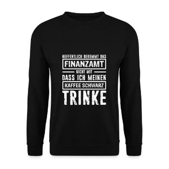 Finanzamt Steuern Lustig Spruch Geschenk Arbeitsko - Unisex Pullover - Schwarz - Vorne - Alina (178cm) & Michal (187cm)