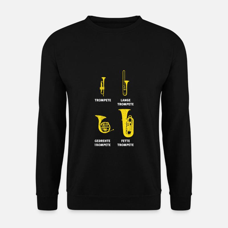 Trompete Blasmusik Horn Musikliebhaber Geschenk Tr - Unisex Pullover - Schwarz