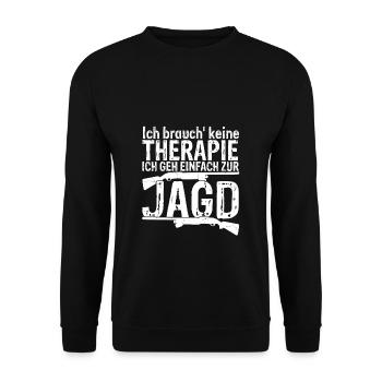 Jäger Natur Wald Jäger Jagd Schützen Naturliebhabe - Unisex Pullover - Schwarz - Vorne - Alina (178cm) & Michal (187cm)