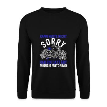 Motorradfans Speed Date Motorradliebhaber Geschenk - Unisex Pullover - Schwarz - Vorne - Alina (178cm) & Michal (187cm)