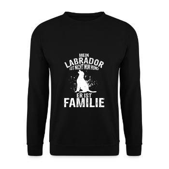 Hundezüchter Hundebesitzer Labrador vierbeiniges F - Unisex Pullover - Schwarz - Vorne - Alina (178cm) & Michal (187cm)