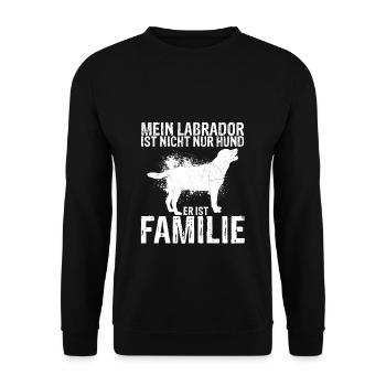 Hundezüchter Hundebesitzer Labrador vierbeiniges F - Unisex Pullover - Schwarz - Vorne - Alina (178cm) & Michal (187cm)