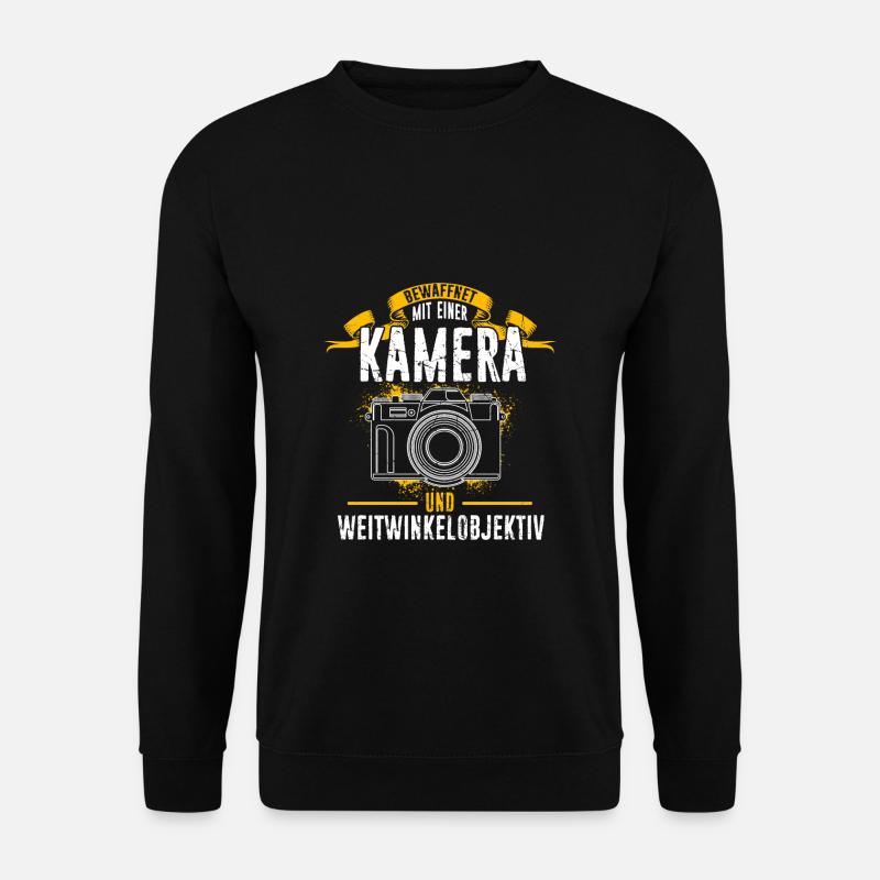 Kamera Fotokamera Kamera Geschenk Fotograf Künstle - Unisex Pullover - Schwarz