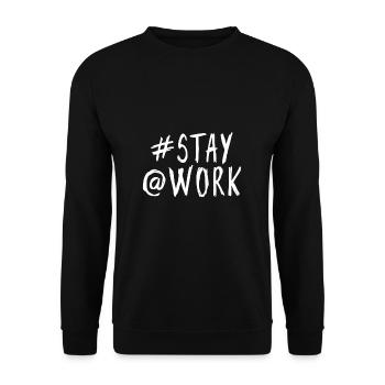 #stay@work #stayatwork Stay at work - Unisex Sweatshirt - black - Front - Alina (178cm) & Michal (187cm)
