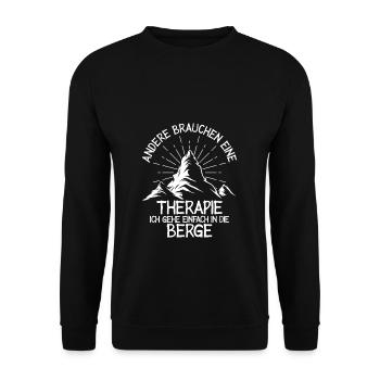 Berge Bergsteiger Wanderer Kletterer Geschenk Skif - Unisex Pullover - Schwarz - Vorne - Alina (178cm) & Michal (187cm)