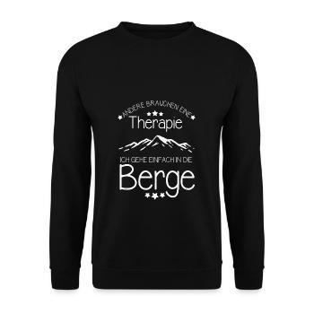 Berge Bergsteiger Wanderer Kletterer Geschenk Urla - Unisex Pullover - Schwarz - Vorne - Alina (178cm) & Michal (187cm)