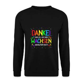 Kindergärtner Kita Kiga Kindergarten Geschenk Kind - Unisex Pullover - Schwarz - Vorne - Alina (178cm) & Michal (187cm)
