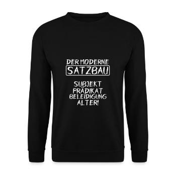 Jugenwort Jugendsprache Schüler Gymnasium Schulgän - Unisex Pullover - Schwarz - Vorne - Alina (178cm) & Michal (187cm)