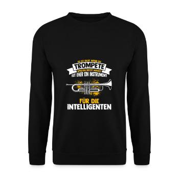 Es Ist Okey Wenn Du Trompete Spielen Nicht Magst - - Unisex Pullover - Schwarz - Vorne - Alina (178cm) & Michal (187cm)