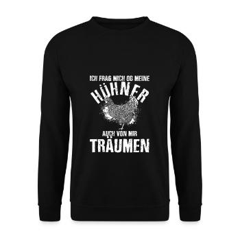 Hühner Landwirt Traktor Agrar Landwirtschaft Spruc - Unisex Pullover - Schwarz - Vorne - Alina (178cm) & Michal (187cm)