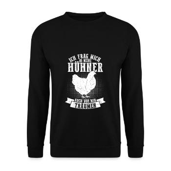 Hühner Landwirt Traktor Agrar Landwirtschaft Spruc - Unisex Pullover - Schwarz - Vorne - Alina (178cm) & Michal (187cm)