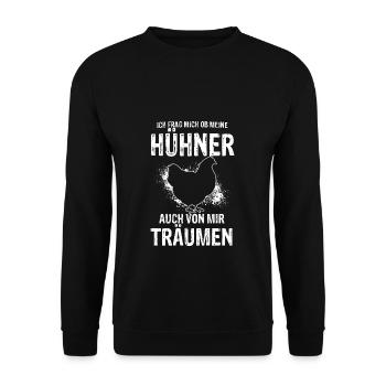 Hühner Landwirt Traktor Agrar Landwirtschaft Spruc - Unisex Pullover - Schwarz - Vorne - Alina (178cm) & Michal (187cm)