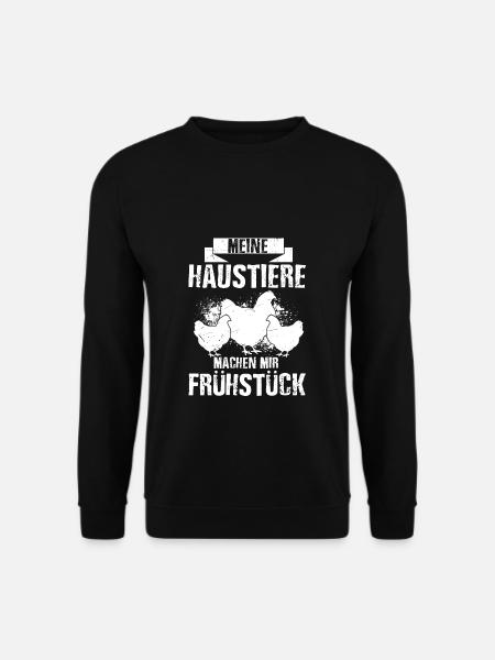 Meine Haustiere Machen Mir Frühstück! Landwirt Hüh - Unisex Pullover - Schwarz