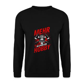 Mehr Als Nur Ein Hobby - Berufsfeuerwehr Feuerwehr - Unisex Pullover - Schwarz - Vorne - Alina (178cm) & Michal (187cm)