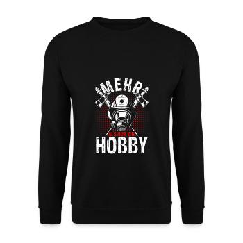 Mehr Als Nur Ein Hobby - Berufsfeuerwehr Feuerwehr - Unisex Pullover - Schwarz - Vorne - Alina (178cm) & Michal (187cm)