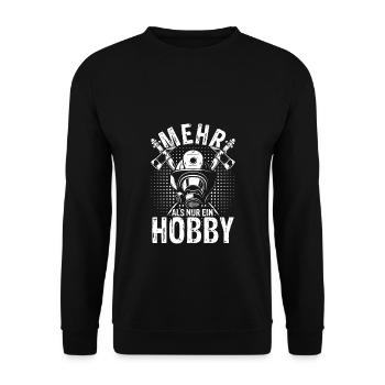 Mehr Als Nur Ein Hobby - Berufsfeuerwehr Geschenk - Unisex Pullover - Schwarz - Vorne - Alina (178cm) & Michal (187cm)