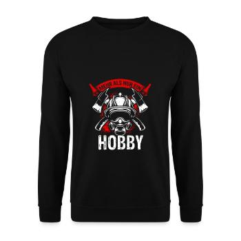 Freiwillige Feuerwehr Berufsfeuerwehr Geschenk Feu - Unisex Pullover - Schwarz - Vorne - Alina (178cm) & Michal (187cm)