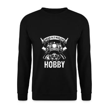Freiwillige Feuerwehr Berufsfeuerwehr Feuerwehrfes - Unisex Pullover - Schwarz - Vorne - Alina (178cm) & Michal (187cm)