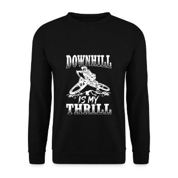 Outdoor MTB Biker Mountainbike Adrenalin Fahrradli - Unisex Pullover - Schwarz - Vorne - Alina (178cm) & Michal (187cm)
