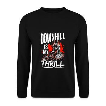 MTB Downhill Biker Mountainbiker Geschenk MTB Bekl - Unisex Pullover - Schwarz - Vorne - Alina (178cm) & Michal (187cm)