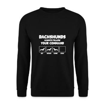 Teckel Tricks Chien Cadeau Saussage Chien Teckel - Sweat-shirt Unisexe - noir - Devant - Alina (178cm) & Michal (187cm)