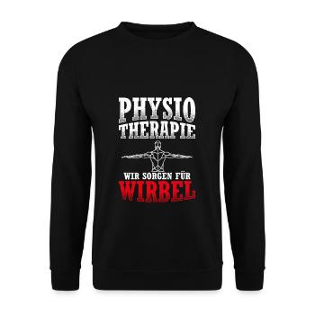 Physiotherapeut Sport Therapeut Spruch Geschenk Ph - Unisex Pullover - Schwarz - Vorne - Alina (178cm) & Michal (187cm)
