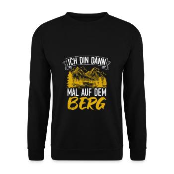 Berge Wanderer Natur Liebhaber Spruch Geschenk Wan - Unisex Pullover - Schwarz - Vorne - Alina (178cm) & Michal (187cm)