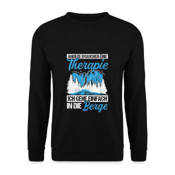 Berge Bergsteiger Wanderer Kletterer Geschenk Urla - Unisex Pullover - Schwarz - Vorne - Alina (178cm) & Michal (187cm)