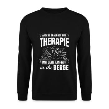 Berge Bergsteiger Wanderer Kletterer Geschenk Skif - Unisex Pullover - Schwarz - Vorne - Alina (178cm) & Michal (187cm)
