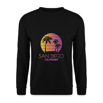 San Diego California USA Gift California - Unisex Sweatshirt - black - Front - Alina (178cm) & Michal (187cm)