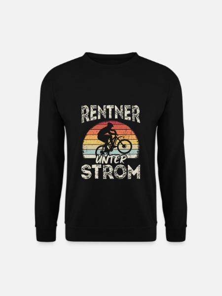Rentner Unter Strom E-Bike Elektro Radtour Bewegun - Unisex Pullover - Schwarz