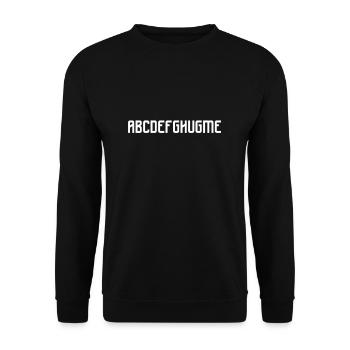 ABCDEFGHUGME Hug Hug - Unisex Sweatshirt - black - Front - Alina (178cm) & Michal (187cm)