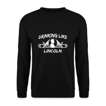 Boire comme Lincoln Independence Day le 4 juillet - Sweat-shirt Unisexe - noir - Devant - Alina (178cm) & Michal (187cm)
