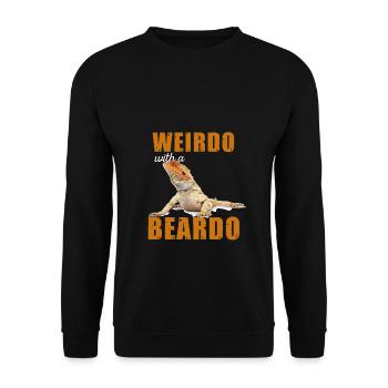 Reptilien Wierdo avec un barbu iguane Bartagame - Sweat-shirt Unisexe - noir - Devant - Alina (178cm) & Michal (187cm)