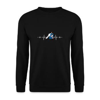 Judo Cadeau Judo Costume Lutte Arts Martiaux Judoka - Sweat-shirt Unisexe - noir - Devant - Alina (178cm) & Michal (187cm)